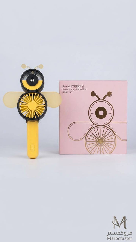 مروحة صغيرة على شكل نحلة Mini ventilateur à poignée en forme d'abeille