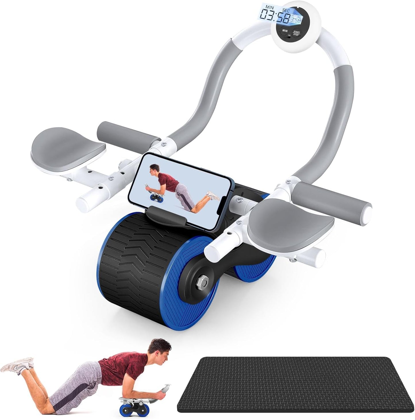 عجلة دوارة البطن مع دعم الكوع Roue abdominale à rebond automatique, roue abdominale à rebond