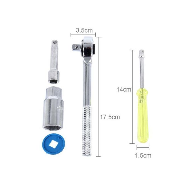 40 PCS Boîte à outils Coffret Clé à douille Manchon Matériel Auto Outils de réparation de voiture