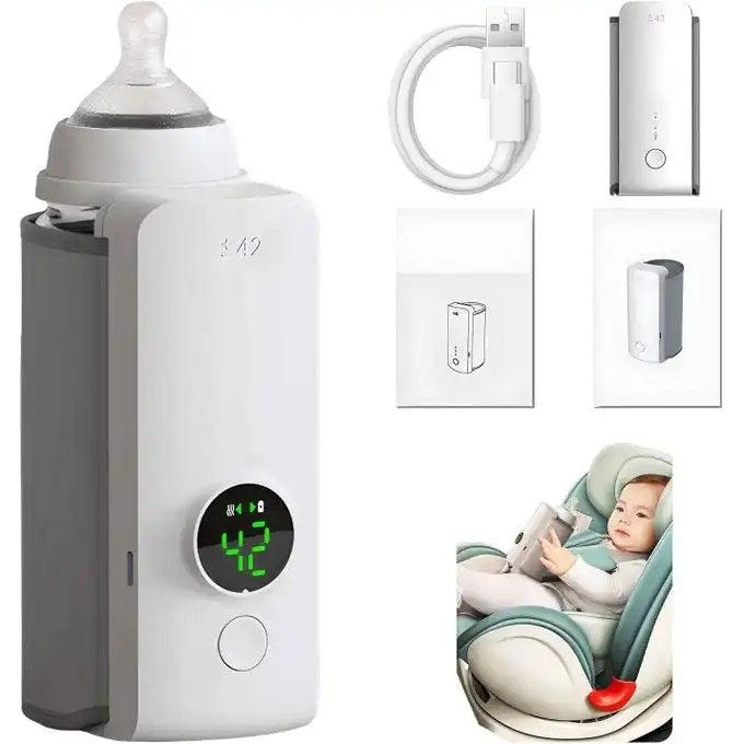 جهاز تدفئة زجاجات الرضاعة المحمول القابل لإعادة الشحن Chauffe-biberon portable rechargeable via USB