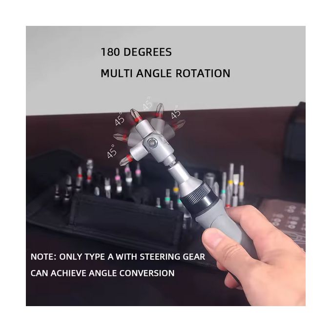 Boite Tournevis à cliquet Tournevis de précision Douilles مجموعة مفكات براغي سقاطة 42 في 1، مفكات براغي دقيقة، مقابس، أدوات إصلاح الهواتف والحواسيب الشخصية و حقيبة