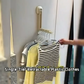 حامل ملابس قابل للسحب والطي، يُثبَّت بواسطة قاعدة شفط Support à vêtements rétractable et pliable avec fixation par ventouse