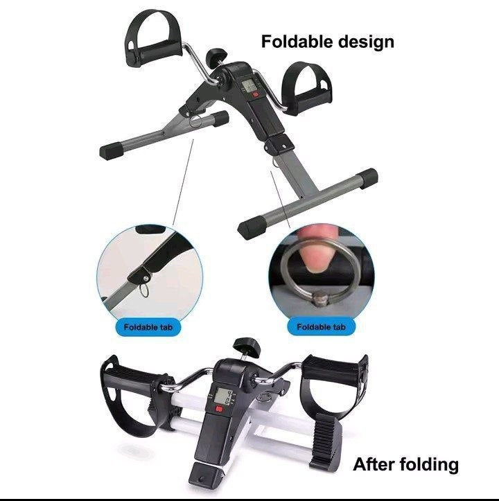 دراجة تمارين رياضية صغيرة محمولة مزودة بدواسات Leg Pedal Exerciser Mini vélo d'exercice portable avec pédales machine de musculation vélo d'entraînement des jambes et des bras