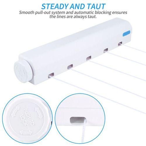 Etendoir Sèche-linge avec 5 fils durables et longs, Mural مجفف ملابس مع 5 خطوط متينة وطويلة