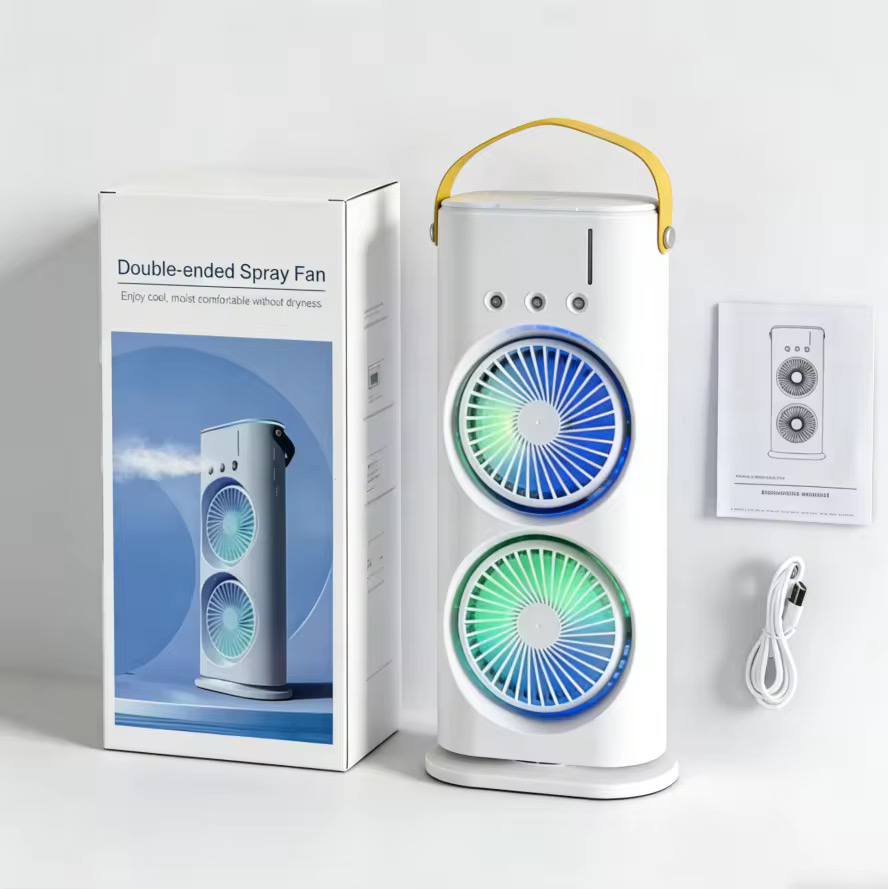 مروحة مكيف الهواء ذات الرش المزدوج Double headed spray air conditioner fan