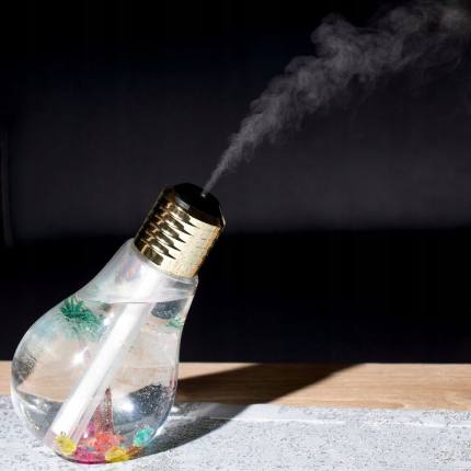 فواحة مرطبة للهواء LED مع كابل USB سعة 400ml Bulb Humidifier