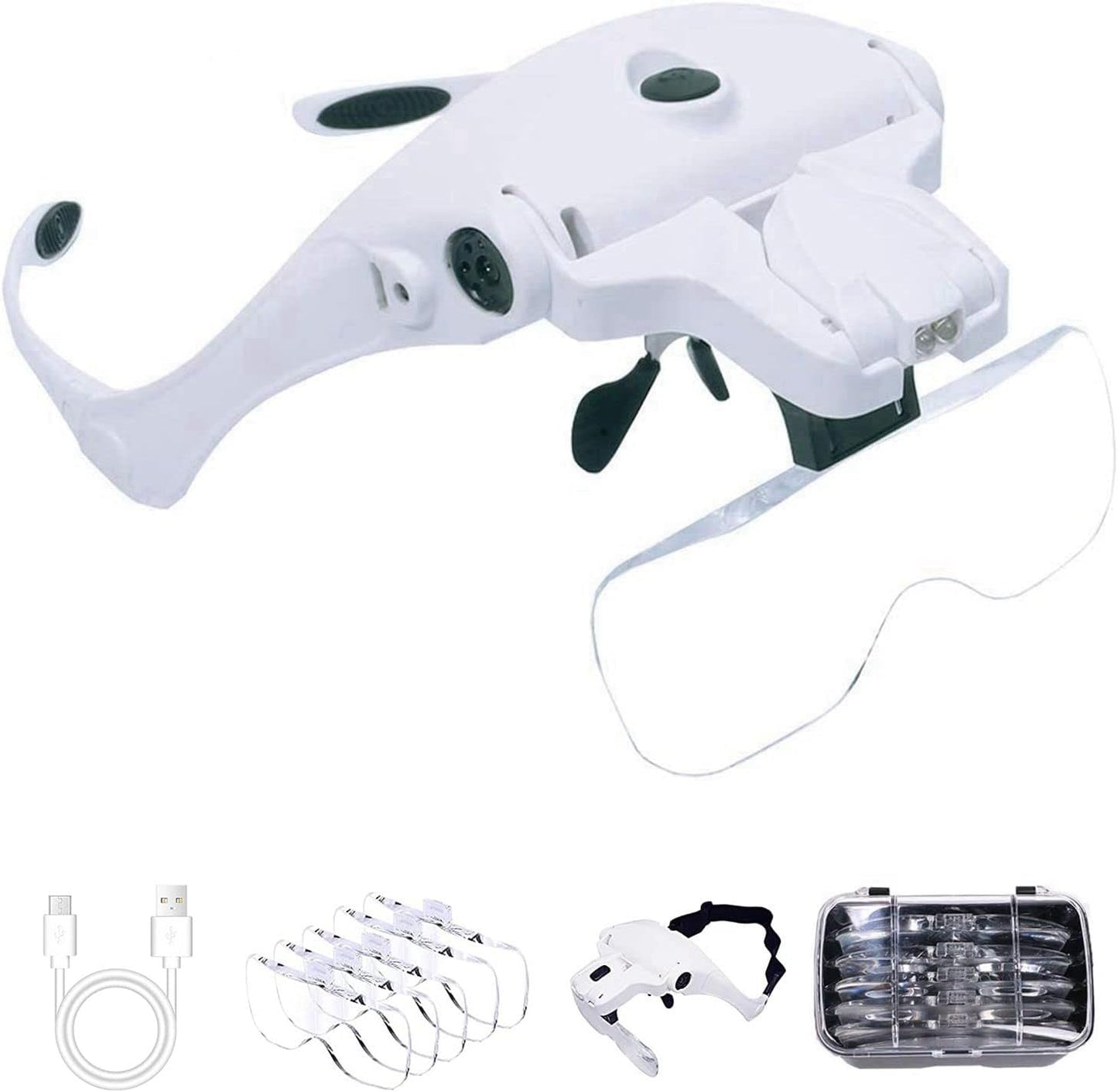 نظارات مكبرة بإضاءة مع شحن USB HAND FREE MAGNI