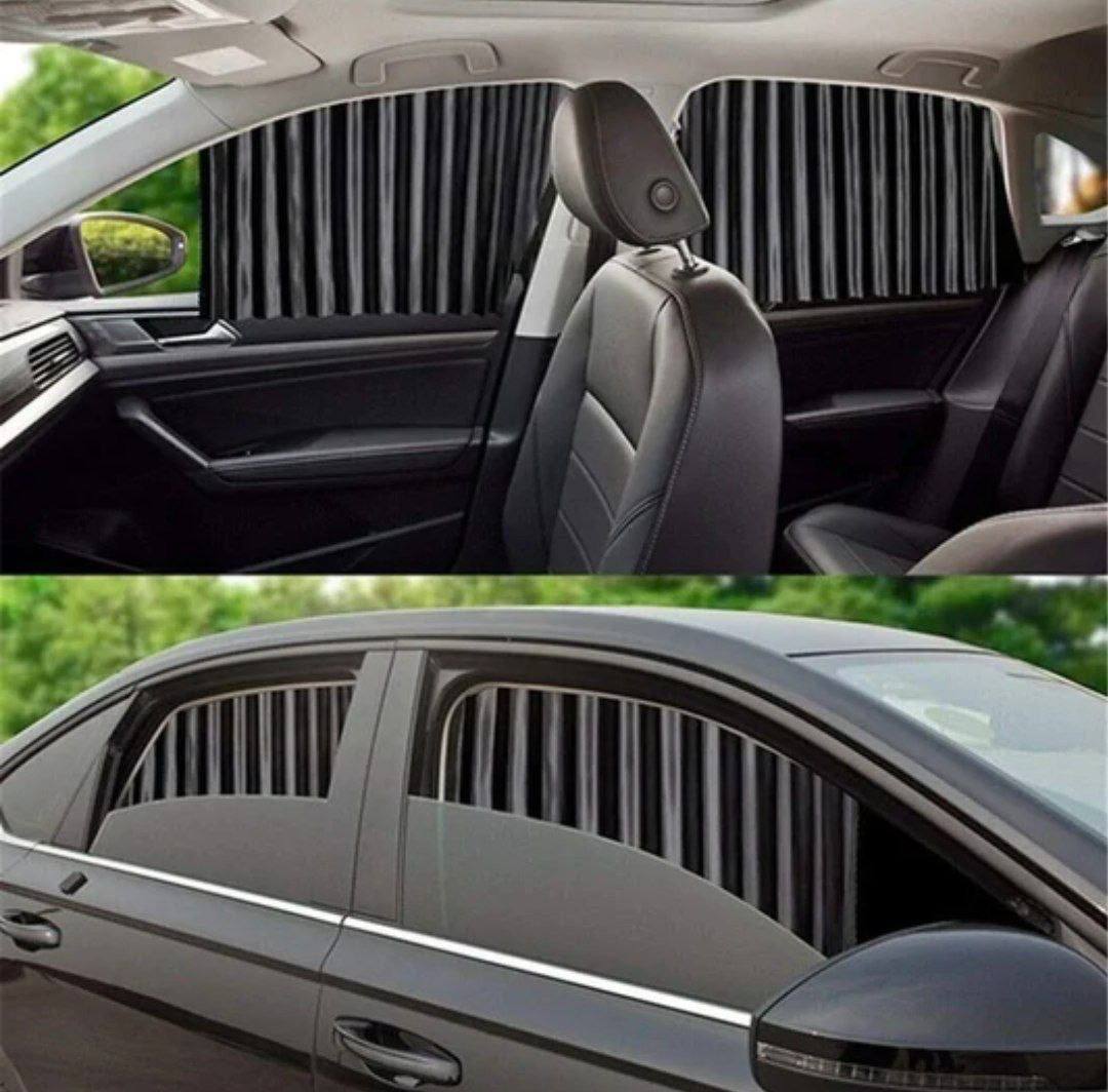 Rideaux de protection solaire Noir 4Pcs ستائر واقية من الشمس سوداء، 4 قطع، سهلة التركيب، حماية من الأشعة فوق البنفسجية