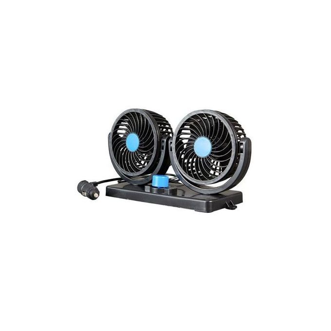 مروحة مكيف هواء للسيارة تعمل بجهد 12 فولت، مزودة بولاعة سجائر Ventilateur Climatiseur Voiture Allume Cigare 12v Avec Rotation à 360°