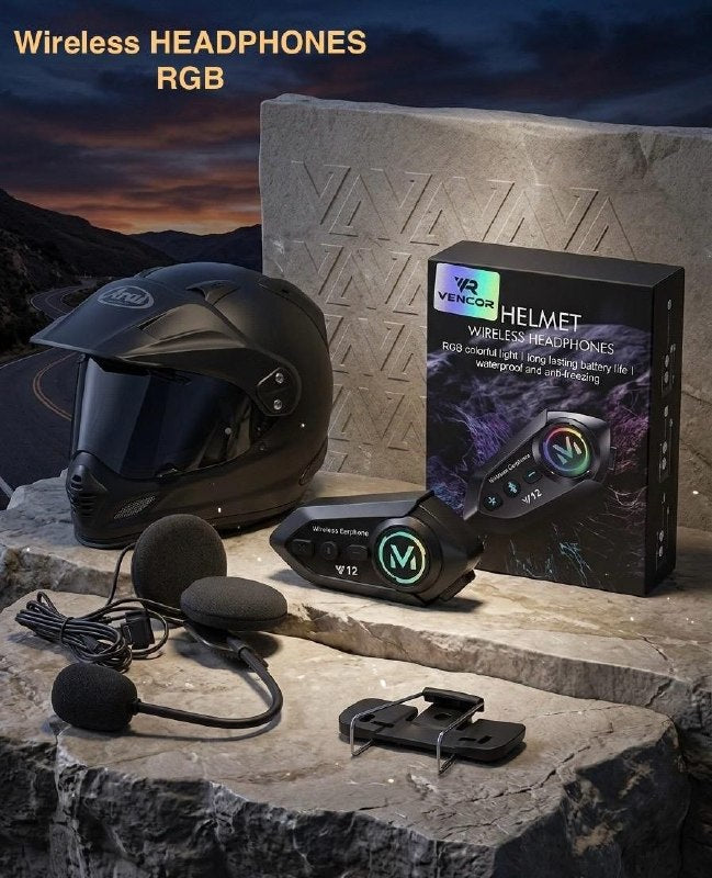 سماعة رأس بلوتوث لخوذة دراجة نارية Kit d'intercom et casque Bluetooth pour moto