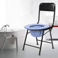 كرسي مرحاض تخييم محمول مع مسند ظهر ودلو Chaise de Toilette de Camping Portable avec Dossier et Seau