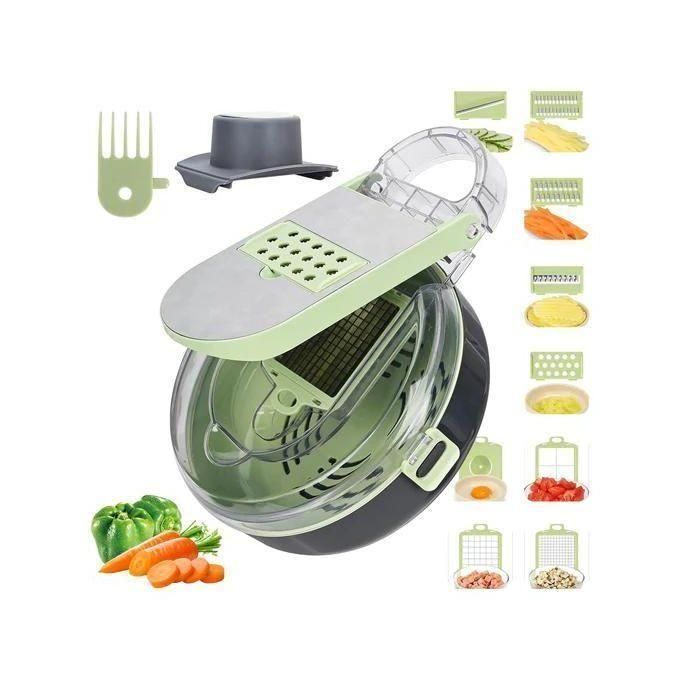 Hachoir Manuel Multifonction 9in1 Vegetable Cutter مفرمة يدوية متعددة الوظائف