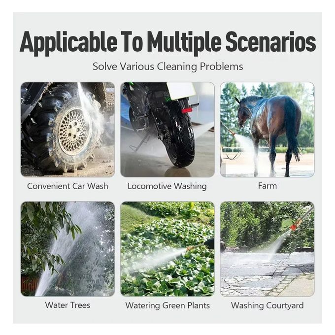مسدس مائي كهربائي محمول عالي الضغط لاسلكي Pistolet À Eau Portable électrique Haute Pression de Lavage 48V sans fil 3 batterie au lithium