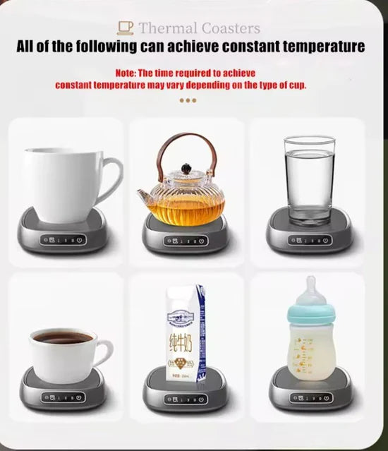 Chauffe-tasse à café USB Aicharynic سخان أكواب ذكي يعمل بمنفذ USB سخان مشروبات كهربائي للقهوة والشاي والحليب أو زجاجات الأطفال