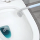 فرشاة المرحاض وحاملها من السيليكون Brosse de toilette en silicone et support, Brosse de nettoyage anti-brosse