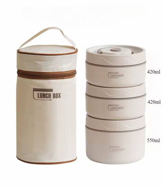 LUNCH BOX Set de boîtes à repas isothermes empilables طقم علب طعام عازلة للحرارة وقابلة للتكديس