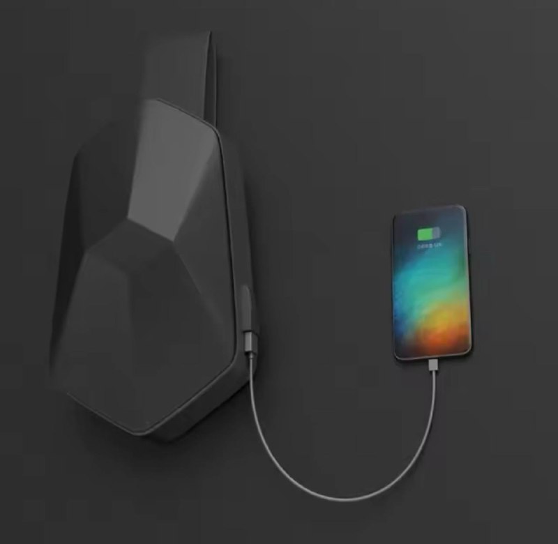 Sac à Bandoulière de Mode de Sport Extérieur à Main Croisé Décontracté Avec Chargeur USB