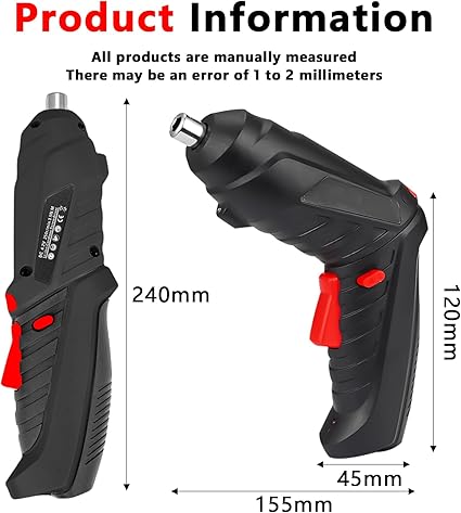 مفك براغي لاسلكي 4.2 فولت، مفك براغي لاسلكي صغير Visseuse sans fil 4,2 V, petite visseuse sans fil 3,5 Nm avec 47 accessoires