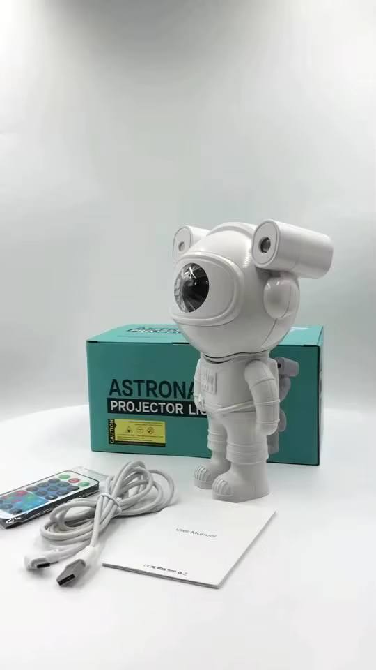 projecteur de galaxie amélioré astronaute étoile lampe nébuleuse lune plafond ciel veilleuse avec minuterie et haut-parleur Bluetooth à distance