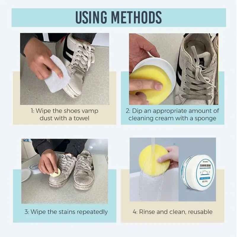 crème nettoyante pour chaussures blanches كريم تنظيف الأحذية البيضاء