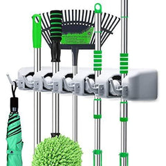 حامل المعدات متعدد الوظائف علاقة و منظم الكراطة Mop Holder