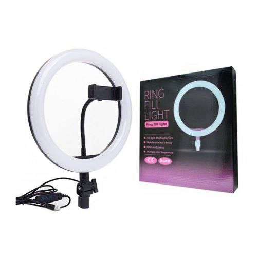 Anneau lumineux LED intensité variable, lampe circulaire, trépied, pour selfie, maquillage, téléphone, vidéo