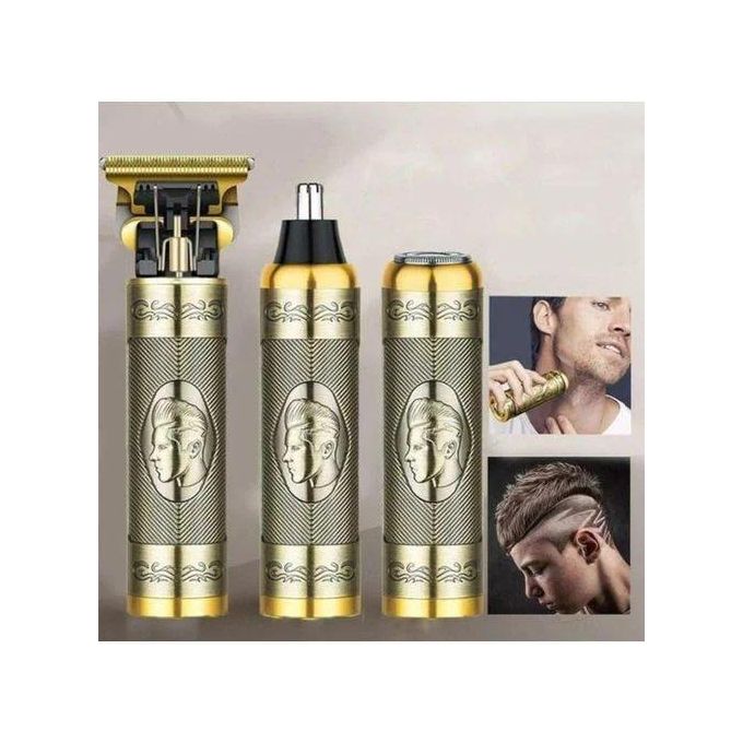 Professional Hair Clipper 3in1 ماكينة تشذيب احترافية لاسلكية قابلة لإعادة الشحن