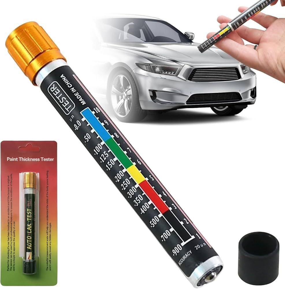 Stylo testeur d'épaisseur de peinture de voiture, compteur d'épaisseur,قلم اختبار سمك طلاء السيارة، مقياس السمك، مقياس تصادم السيارة