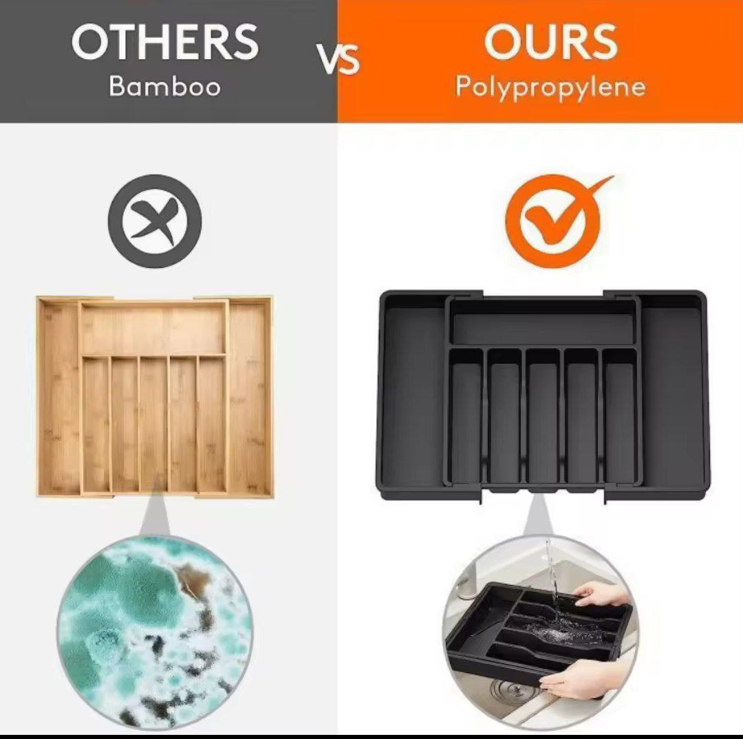 أدوات مائدة قابلة للتوسيع، أدوات مطبخ Couverts réglables à compartiments multiples, vaisselle extensible, Gadgets de cuisine