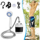 دُش خارجي محمول يعمل ببطاريات قابلة للشحن، مثالي للسفر والتخييم أو غيرها من المغامرات Douche portable d'extérieur fonctionnant avec des batteries rechargeables, idéal pour les voyages