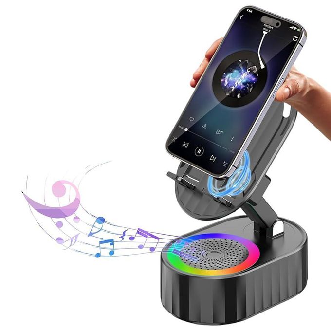 Enceinte audio Bluetooth avec support téléphone مكبر صوت بلوتوث مع حامل هاتف