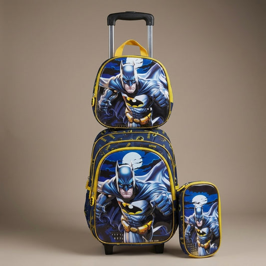 شنطة حقيبة مدرسية طقم ديال Batman
