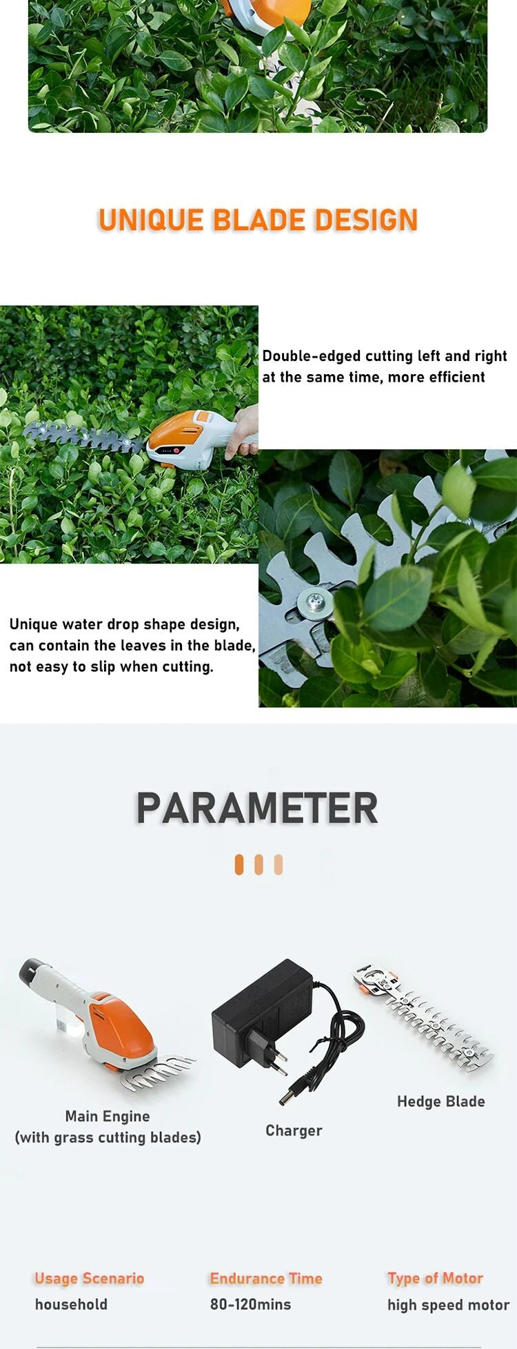 Tondeuse électrique sans fil coupe gazon et herbe domestique جزازة العشب الكهربائية اللاسلكية لقص العشب المنزلي