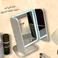 مرآة مكياج ذكية بثلاث ألواح مع إضاءة LED Miroir de Maquillage Intelligent à Trois Panneaux avec Éclairage LED مرآة بأضواء مميزة