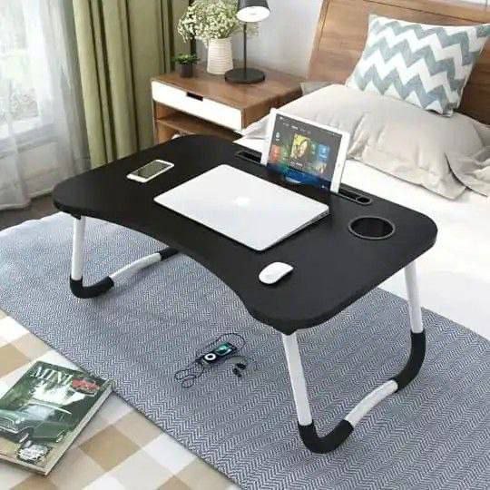 Table Plateau pliable pour PC portable, Support Table Bureau de lit d'ordinateur Portable