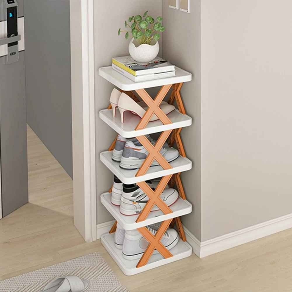 خزانة أحذية قابلة للطي بأربعة أرفف Armoire à Chaussures pliable 4 niveaux