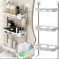 رف تخزين متعدد الوظائف للحمام بثلاثة مستويات Etagère de rangement multifonctionnelle à 3 niveaux pour salle de bain