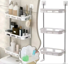 رف تخزين متعدد الوظائف للحمام بثلاثة مستويات Etagère de rangement multifonctionnelle à 3 niveaux pour salle de bain
