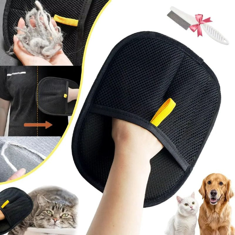 قفازات إزالة الوبر قابلة للغسل لإزالة شعر الحيوانات الأليفة Gants anti-peluches lavables pour enlever les poils d'animaux et les vêtements