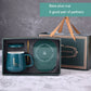 طقم قهوة وشاي صغير ومحمول Tasse à Café, Mini Porte-théière Portable, Base chauffante,