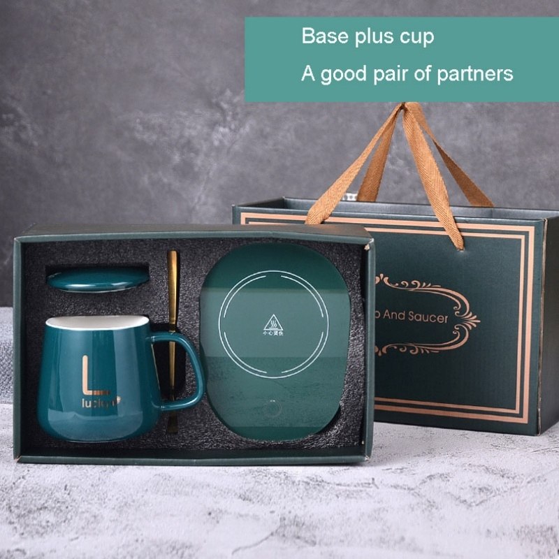طقم قهوة وشاي صغير ومحمول Tasse à Café, Mini Porte-théière Portable, Base chauffante,