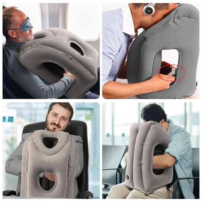 وسادة سفر قابلة للنفخ متعددة الوظائف Oreiller de voyage gonflable