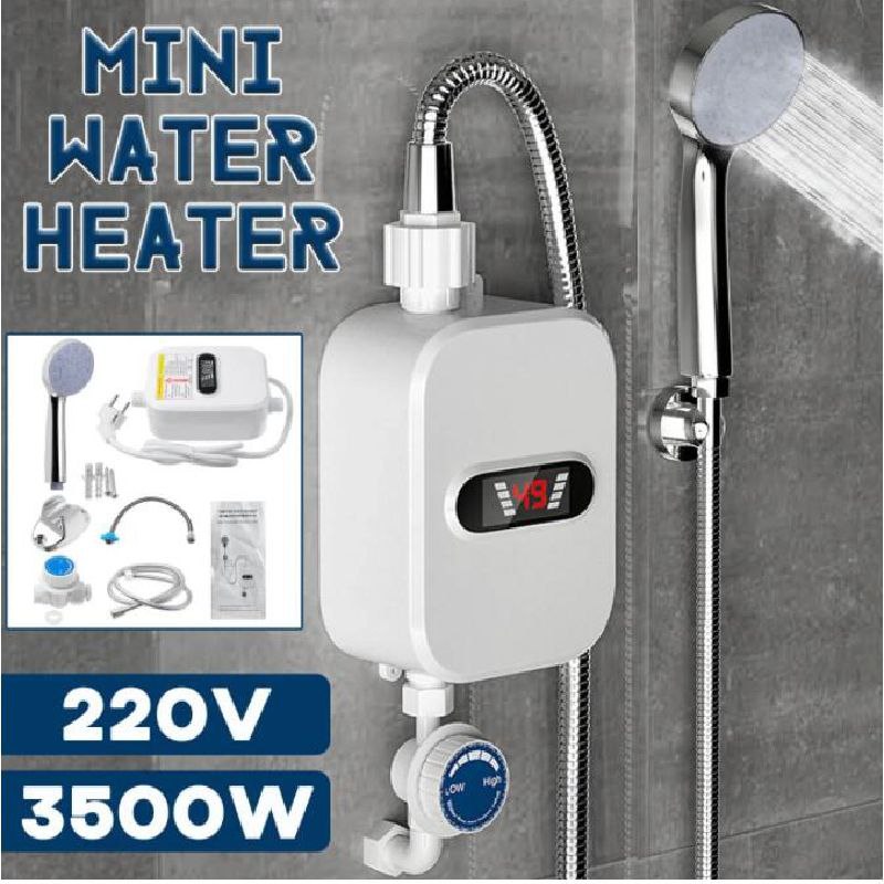 Chauffe-eau électrique instantané de 3500W avec une tête de doucheWater heater