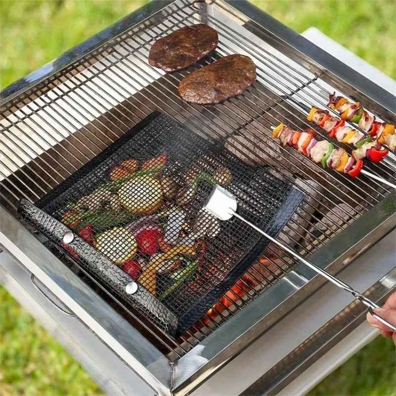 Sac Barbecue en Maille Anti-Adhésif حقيبة شواء شبكية غير لاصقة -مقاومة للحرارة، قابلة لإعادة الاستخدام وسهلة التنظيف
