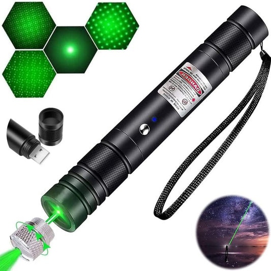 ليزر أخضر رخيص وعالي القوة مع نمط 8في1 Pointeur laser puissant rechargeable