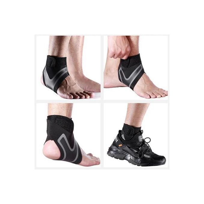 دعامة كاحل رياضية قابلة للتعديل Chevillère de sport réglable, stabilisateur pour entorses et protection articulaire