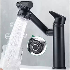 خلاط صنبور حوض المطبخ الأسود 2في1 Robinet Évier de Cuisine Mélangeur Aérateur