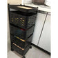 Etagère de rangement rotative 5 niveaux à roulettes, chariot cuisine multifonction mobile رف تخزين دوار بخمسة مستويات على عجلات، عربة مطبخ متنقلة متعددة الوظائف