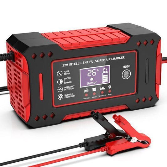 شاحن بطارية أوتوماتيكي للسيارة Chargeur de batterie de voiture Moto automatique 110V à 220V à 12V 6A LCD Smart