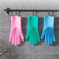قفازات تنظيف متعددة الوظائف من السيليكون Gants sont des gants de nettoyage multifonctions en silicone avec brosses intégrées